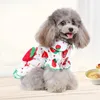 Hundkläder kläder husdjur bekväm härlig skydda hud jordgubbe tryck tillbehör söt flicka för utomhus