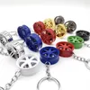 Keychains NCEE 2024 Metal Wheel Keychain Car Fans Modified Pendant With Brake Disc Hand Gift