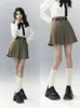 Two Piece Dress UNXX Women Vintage Spring Autumn Tweed Blazer Skirt 2 Set Office Outfits Jacket Coat High Waist Pleated Mini