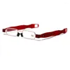 Solglasögon 360 ° Twist Presbyopic Gyeglasses Mini Pocket Pen Clip Readers Reading Glasses Portable Folding Anti Blue Light