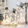 Christmas wrought iron flocking lights snowman counter decoration shopping mall supermarket holiday scene decorations navidad P082270n