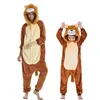 Bebê menina roupas meninos unicórnio pijamas inverno mulheres flanela kigurumi animal com capuz leopardo onesie sleepwear crianças pijamas 240130