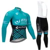 Nytt team Vital Cycling Jersey Bibbs Pants Set Ropa Ciclismo Mens Winter Thermal Fleece Pro Bike Jacket Maillot Wear190l