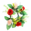 Dekorativa blommor Desktop Rose Ball Banquet The Christmas Wreath Ring Silk Cloth Faux