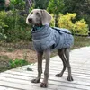 Dog Apparel Large Dogs Pile Collar Jacket Clothes Thickened Warm Outdoor Cotton Coat Pet Vest To Keep In Winter