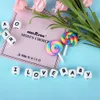 200pcs Silicone Letter Beads 12mm English Alphabet Chew Beads Food Grade DIY Baby Teething Pendant Jewelry Making Necklace 240123