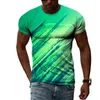 Men's T-Shirts Fashion Mens T-shirt Multidimensional Graphic Tee For Men Casual 3D Print Harajuku Personality Round Neck Short Sleeve Top