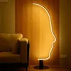 Торшеры Nordic Human Face Led Lamp Smart Rgb Диммер Стоячая Гостиная Спальня Прикроватная тумбочка Art Home Decor Светильник Внутреннее освещение YQ240130