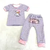 Zestawy odzieży butique butik dla dzieci Śliczny Mallard Button Baby Baby PaJama