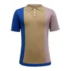 T-shirts hommes chemise sombre pour hommes coton hommes compression froid vitesse mode printemps et automne tricoté revers rayé à manches longues