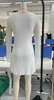 Abiti casual da donna abito slim in pizzo svasato trasparente bianco manica lunga girocollo elegante moda classica retrò mini per l'estate primavera tutti i giorni