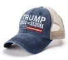 5 couleurs Trump 2024 Biden Summer Net Peak Cap USA Élection présidentielle Baseball Coton lavé Chapeaux de soleil 566Q