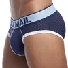 Underpants jockmail 디자인 브랜드 남자 속옷 브리프 슬립 메쉬 반바지 cueca 게이 섹시 수컷 팬티 통기성 면화