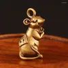 Dekorativa figurer Office råtta hängande prydnadsstaty Zodiac 1pc 30 15 16 cm Animal Brass Mouse Decoration Display Figurine Gift Home