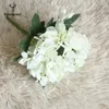 Flores de casamento 5 ramos artificial falso hortênsia rosa tecido branco para arco decoração de casa evento festa floral