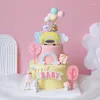 Strumenti per torte Simpatico cartone animato Coniglio Orso Palloncini per auto Toppers buon compleanno per Baby Shower per bambini Regali adorabili per la giornata dei bambini