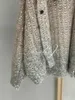 Brunello Womens Sweaters Spring Gradient Color Mosaic Sequined Mohair Cashmere Cardigan