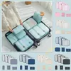 Storage Bags 7/6/1 Pack Travel Organizer Portable Wardrobe Suitcase Bag Shoes Packing Cub Luggage