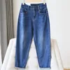 Jeans da donna Oversize 5XL alla caviglia Harem Baggy a vita alta 2024 pantaloni in denim dritto da donna estate moda coreana Vaqueros