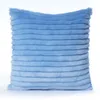 Pillow Fur Cover Decorative Pillowcase 45x45cm Big Striped Plush Soft Covers For Sofa Living Room Decor