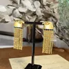 Kolczyki orła dla kobiet 14 -karatowe złoto Oryginalny zabywający design vintage Długie frędzane wzór zwierząt słońce bóg nurkową biżuterię 240131