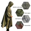 3 en 1 extérieur militaire imperméable imperméable manteau de pluie hommes imperméable femmes auvent de la pluie moto pluie Poncho pique-nique tapis 20271a