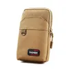 Cell Phone Pouches Single/Double Layer Khaki Men Phone Pouch Nylon Colth Waist Fanny Pack EDC Molle Purse Mobile Phone Bags Belt Waist Bag YQ240131