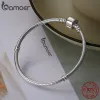 STRANDS BAMOER TOP VERKOOP AUTHENTIEK 100% 925 Sterling Silver Snake Chain Bangle armband voor vrouwelijke luxe sieraden 1722cm PAS902