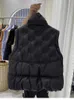 Vesten Dames Donsjack Herfst Winter Tops Lichte jassen Los gewatteerd Casual tanktop met opstaande hals 240123