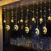 2,5 m 138 leds op batterijen maanstergordijn lichtslingers ramadan decoraties slingerlamp voor kerstfeest bruiloft Y2009032473