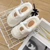 Luxe designer schoen vrouw teddy fuzzy flop flip tazz slippers man bloeierrubber sandalen glijbeer beren pluizige loafers winter pluche slipper plat harige sandaal binnenschoenen