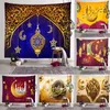 Tapestries Eid Mubarak Pray Arab Background Tapestry Moon Star TapizPared Wall Hanging Art Ramadan Festival Muslim Decor For Home