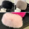 Russian Faux Fur Fisherman Cap Y2k Luxury Plush Dome Hat Winter Fluffy Thicken Warm Beanies Outdoor Cycling Skiing Panama Hats 240131