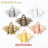 6 Options en alliage de Zinc belle abeille breloques pendentifs 21x16mm bijoux à bricoler soi-même idéal pour bracelet collier boucles d'oreilles 263O