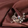 Broszki pin ślubne szpilki dhinestone sukienki delikatne nutę kwiatów muzyczny broszka moda kryształ