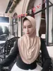 Ethnic Clothing Solid Hijab For Muslim Women Islamic Scarf Arab Shawls Wear Diretly Malaysia Style Pull On