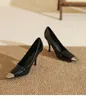 Designerschoenen Leren damesslingbacks met gespen Luxe Pumps Puntige Neus Naaldhak Feestjurk Schoenen Enkelbandje Bordeaux hoge hakken