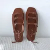 Sandalen Design Sense Niche Offene römische Schuhe Damen Sommermode Schnalle Retro