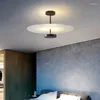 Lustres nordique minimaliste rond acrylique noir pour chambre à coucher barre de salon lampes suspendues décor à la maison luminaire intérieur