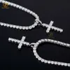 Fine Jewelry Silver 925 Iced Out Hip Hop Jewelry Pass Diamond Test 5.0mm Gra Men Women Moissanite Diamond Cross Pendant