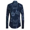 Nowa koszula Mężczyzn Luksusowa oryginalna marka Allover drukowana korona design męska koszula moda trend koszule męskie