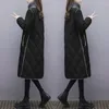 Casacos de Trench das Mulheres 2024 Quente Feminino Casual Long Outwear Coreano Solto Sólido Sobretudo Mulheres Inverno Parkas Slim Algodão Acolchoado Jaquetas Básicas