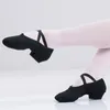 Chaussures de ballet Chaussures de danse pour enseignant chaussures à talons bas chaussures de danse à semelle souple ballerine professionnelle pantoufles de ballet en toile pour femmes 240119