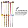 24pcs Halloween Pencile Praktyczne dzieci szkolne kreskówki drewniane ołówki do malowania o gumkach losowy kolor 240118