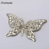 Hantverksverktyg Chzimade 20st Filigree Wraps Metal Butterfly Charms för utsmyckning Skrapbok DIY smyckedekoration