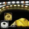 Şeritler çadır su geçirmez açık kamp led ışık şeridi sıcak beyaz lamba taşınabilir geçirimsiz esnek neon kurdele fenerleri 300D