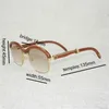 Óculos de sol óculos de sol tendência designer vintage madeira mulheres envoltório estilo óculos de sol gafas homens para ao ar livre redondo claro quadro de vidro tons eyewearkajia le0l