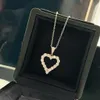 Colar GRAFE para mulher designer Peach Heart Cut Diamond joias reproduções oficiais 925 prata diamante moda luxo tamanho europeu presente para namorada 008