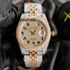 Designer Relógios 41mm de oyster de 41 mm de pós-mercado de otimização de assista aos homens 1603 DateJust Just Aço inoxidável Rose Gold Watch With Papers Store Dobing OysterClasp