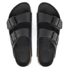New Slippers wearing oversize sandals one line double button beach shoes GAI 36-46